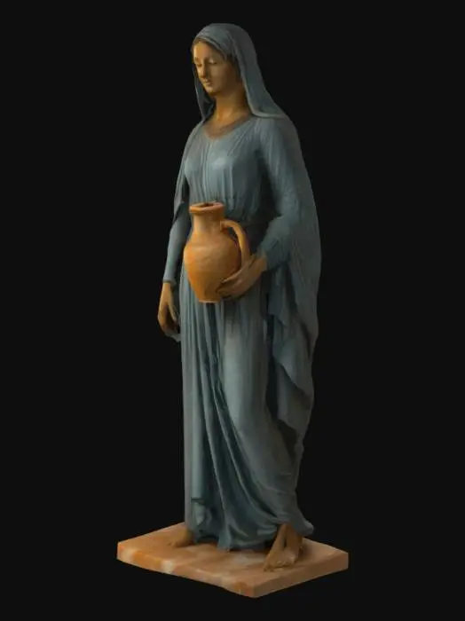 3D model for Statue of Woman with Vase