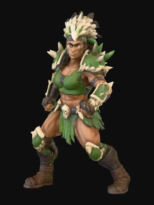 3D model for Blood Bowl Amazon Linewoman