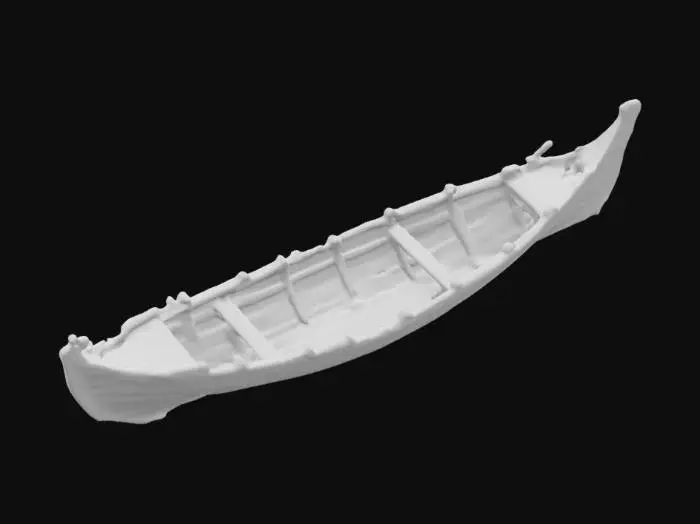 3D model for viking longship wreck, broken hull