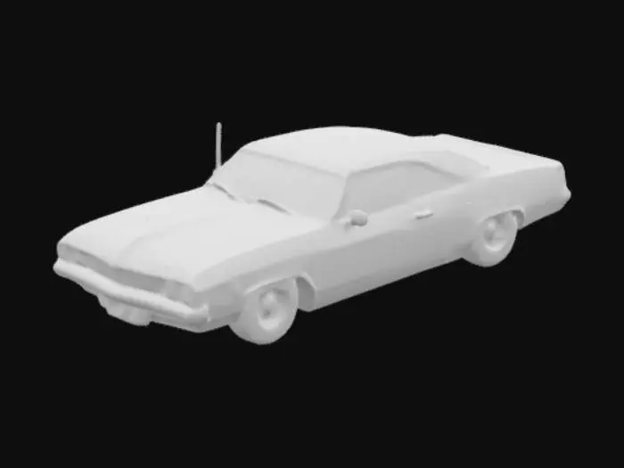 3D model for 1967 Black Chevrolet impala.