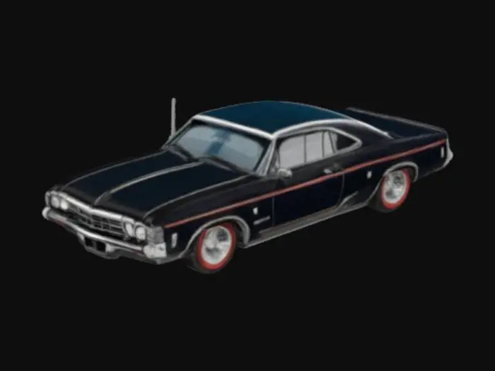 3D model for 1967 Black Chevrolet impala.