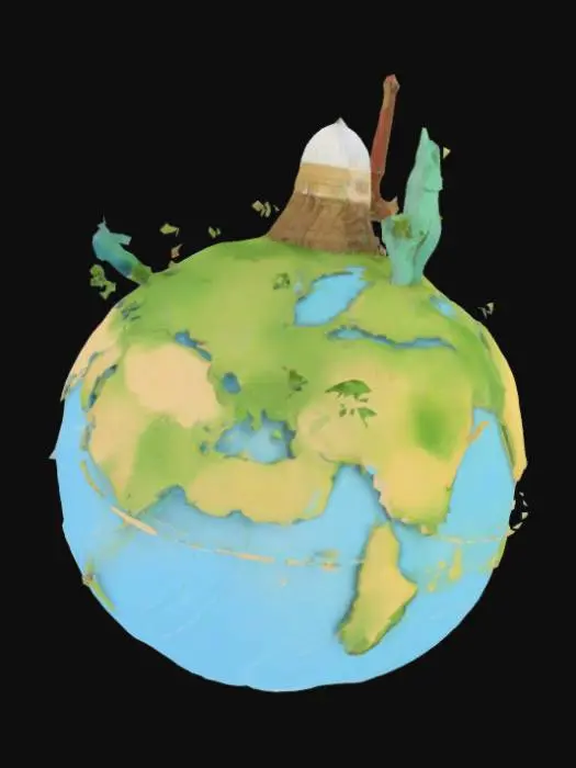 3D model for #AroundTheWorld#, 