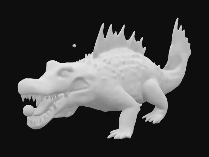3D model for Anglerfish crocodile hybrid 