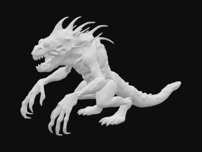 3D model for Monster with mouths all over its body 