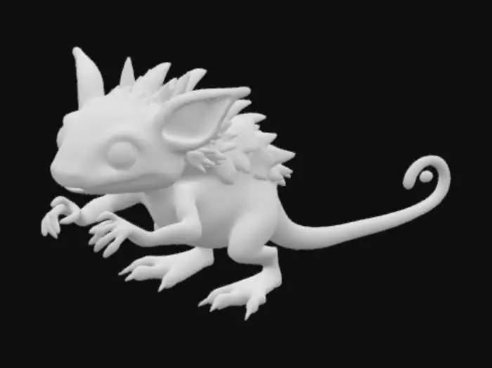 3D model for Axolotl, aye-aye, and pangolin hybrid 