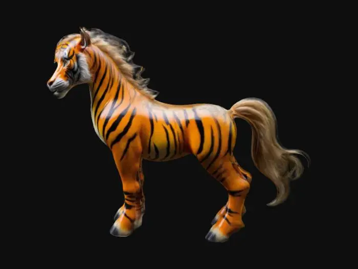 3D model for Tiger horse hybrid 