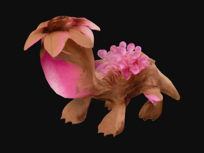 3D model for Flower-Backed Creature Sketch