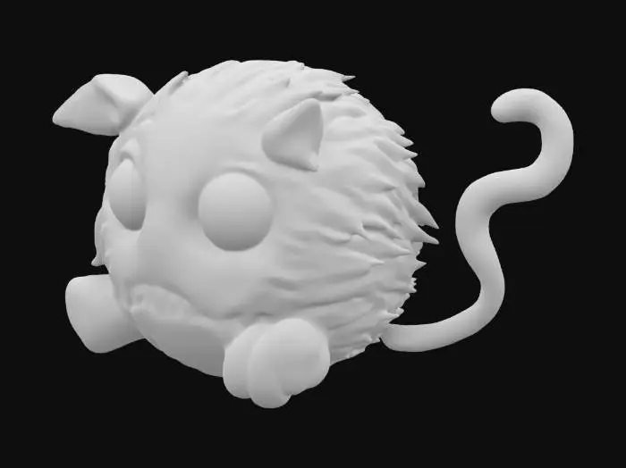 3D model for Furry Monster Doodle