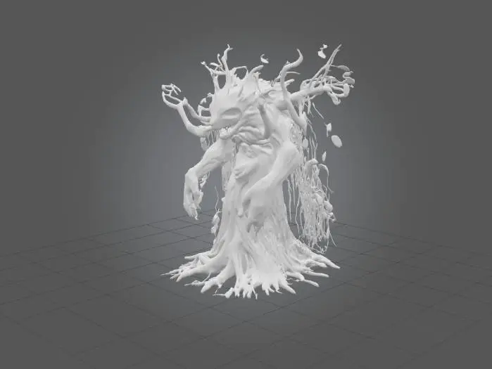 3D model for #garden#, weeping willow monster 