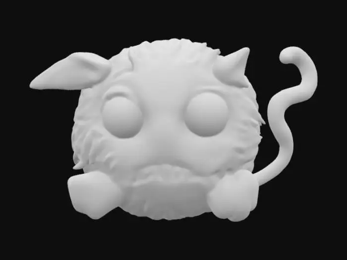 3D model for Furry Monster Doodle