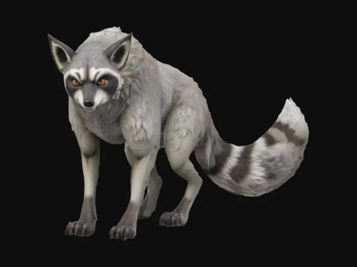 3D model for dire wolf , racoon hybrid
