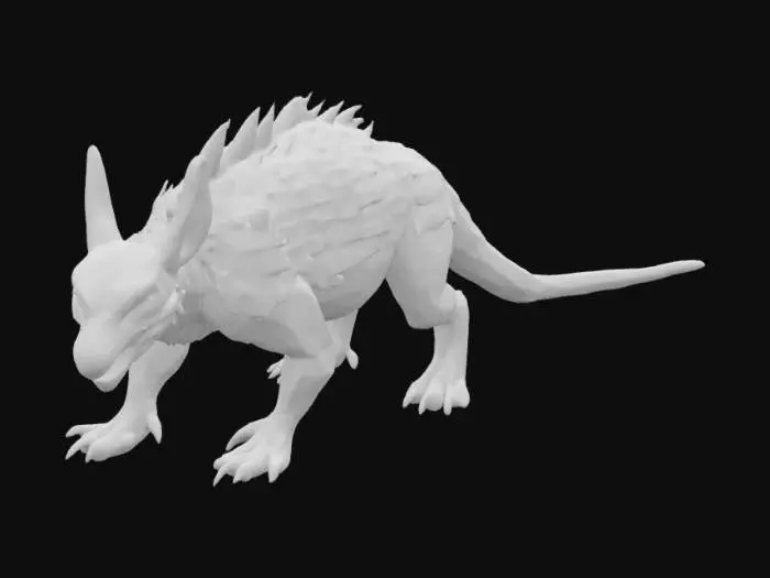 3D model for Armadillo lizard, wolf hybrid 