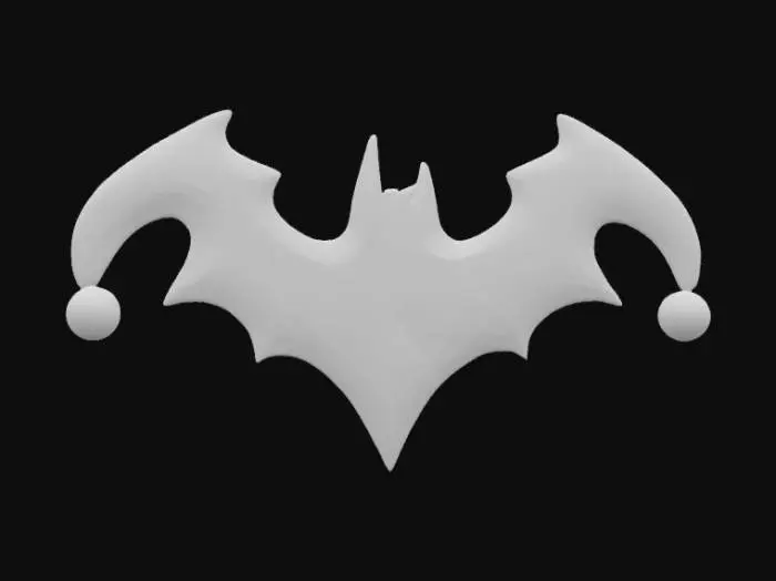 3D model for Batman symbol mixed with harely Quinn theme, #emblem#