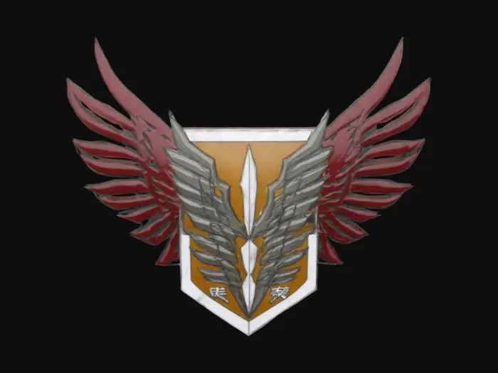 3D model for #emblem#, attack on titan emblem 