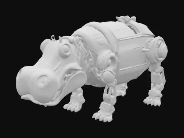 3D model for Biomech hippopotamus 