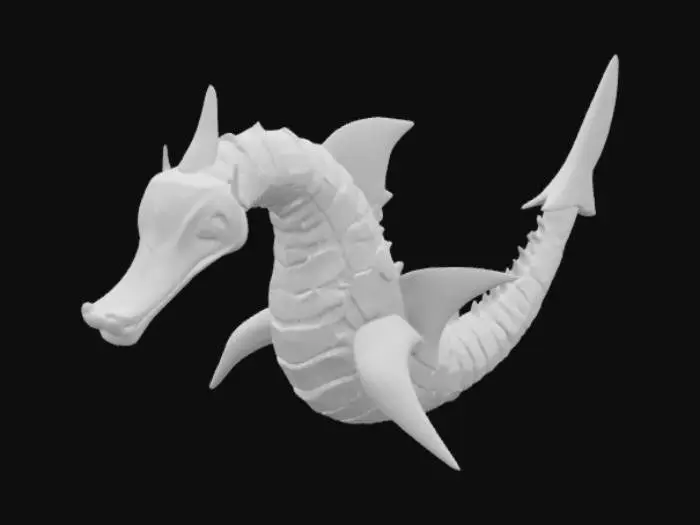 3D model for Shark Sea horse hybrid , #ocean#