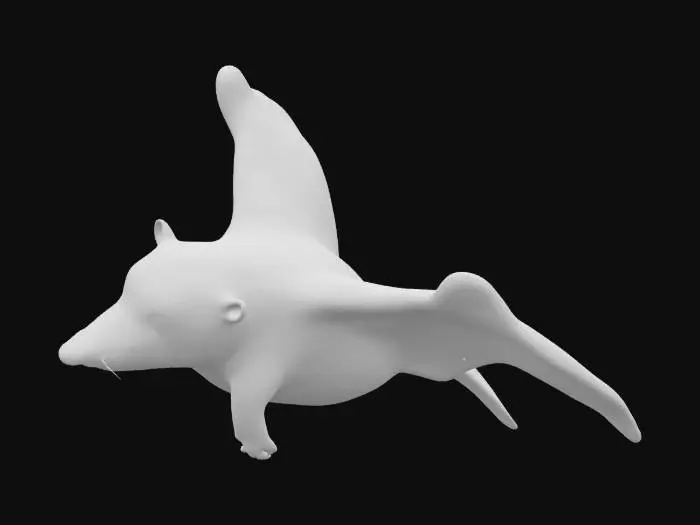 3D model for #ocean#, manta ray sea otter hybrid