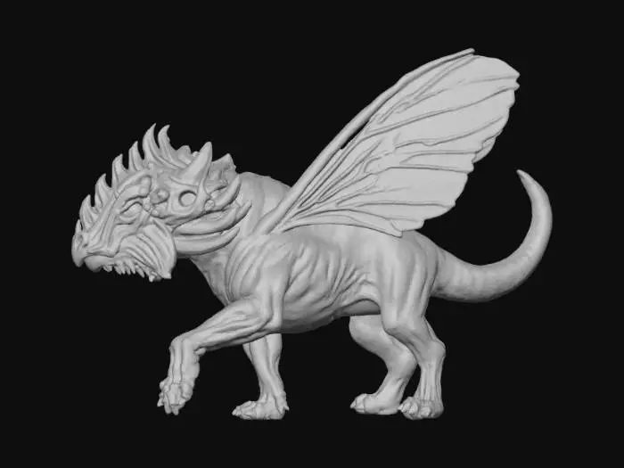 3D model for Mystic Winged Chimera, #Halloween2025#