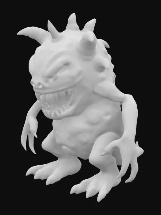 3D model for Monster with mouths all over its body 