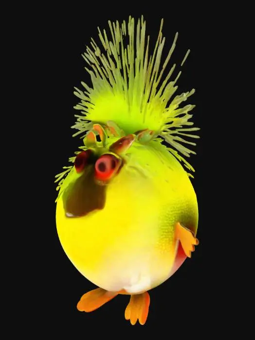 3D model for Prickly Puff Creature