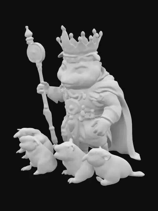 3D model for Guinea pig humanoid overlord 