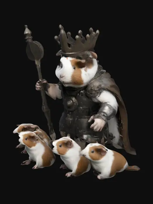 3D model for Guinea pig humanoid overlord 