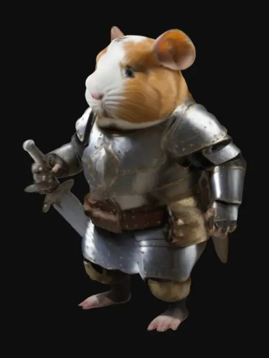 3D model for Guinea pig human hybrid in armor 