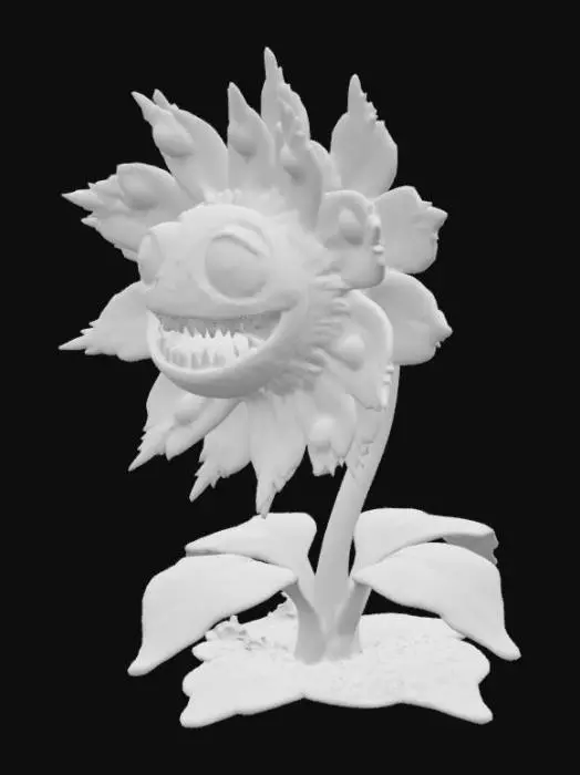 3D model for #fairy#, flower monster with eyes all over the petals 