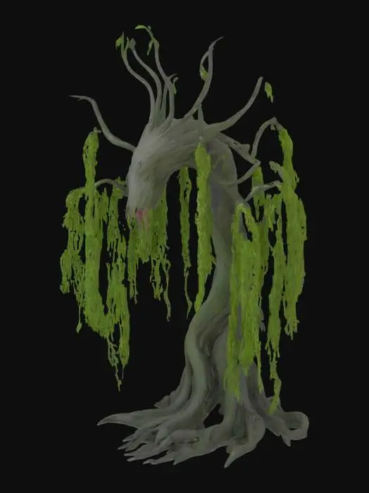 3D model for #garden#, weeping willow monster 