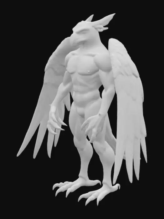 3D model for Were- hawk hawk human hybrid 