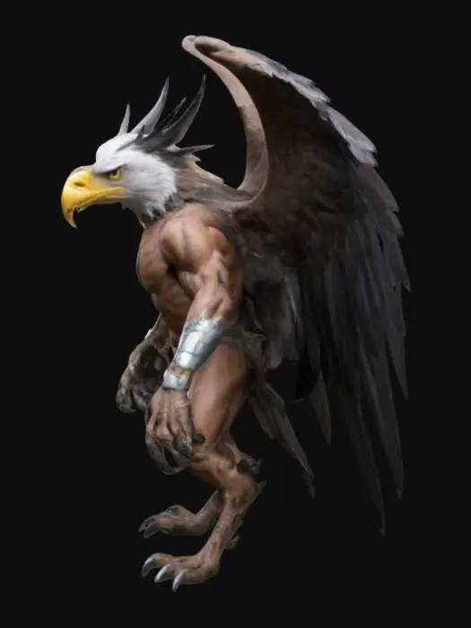 3D model for Were- hawk hawk human hybrid 