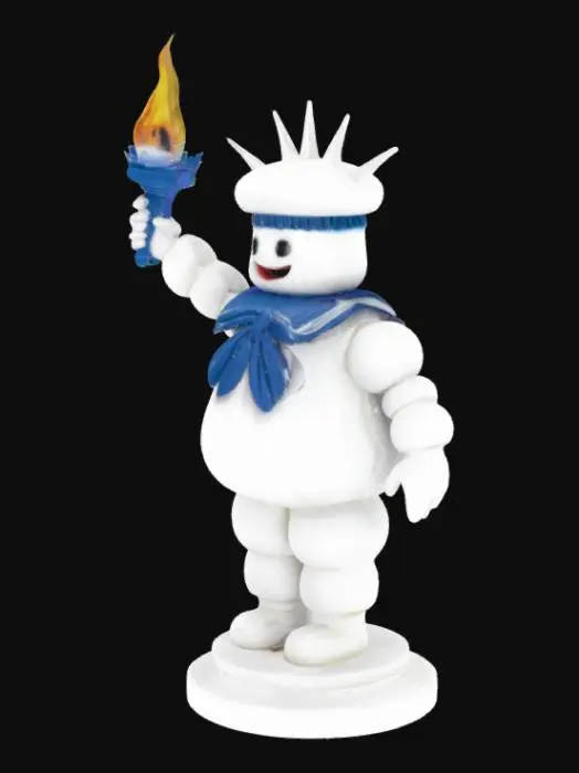 3D model for #AroundTheWorld#, statue of Liberty but it's the stay puft marshmallow man