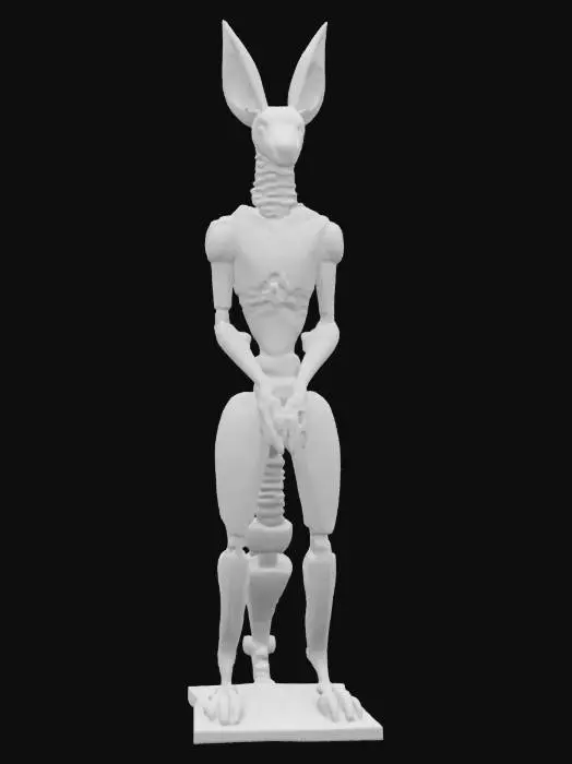 3D model for #AroundTheWorld#, 
Egyptian statue of Anubis biomech 
