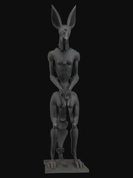 3D model for #AroundTheWorld#, 
Egyptian statue of Anubis biomech 
