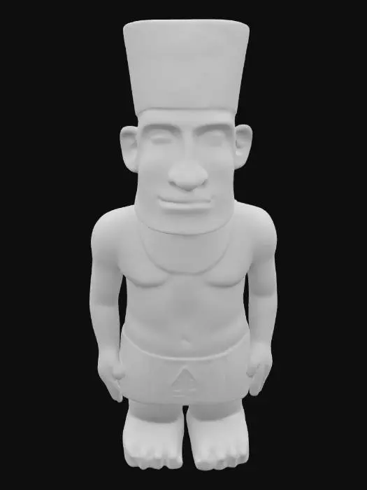 3D model for #AroundTheWorld#, easter island moai fused with Egyptian gods