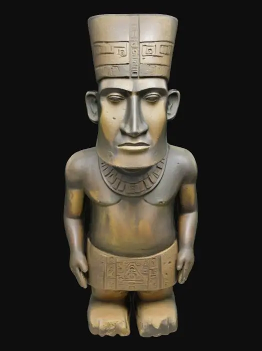 3D model for #AroundTheWorld#, easter island moai fused with Egyptian gods