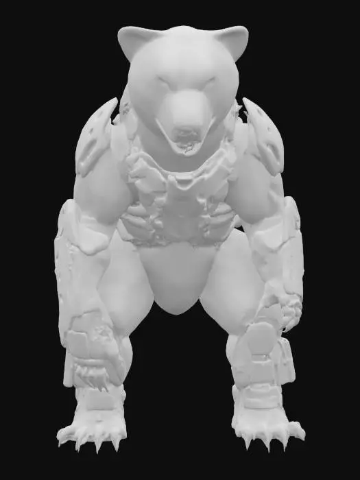 3D model for [Antarctica]#AroundTheWorld#,polarbear cyborg monster ,