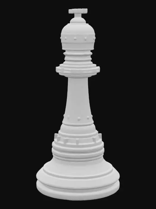 3D model for Armored chess piece the  pawn  on a gear 