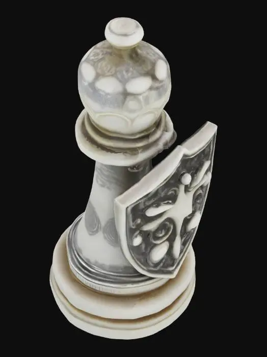 3D model for armored chess piece little round topped pawn 

