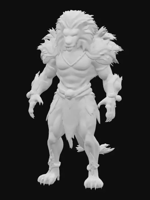 3D model for human lion hybrid
