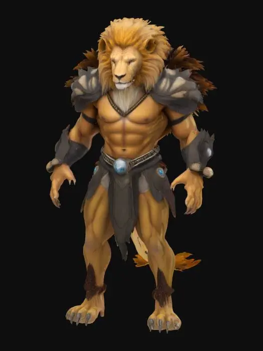 3D model for human lion hybrid
