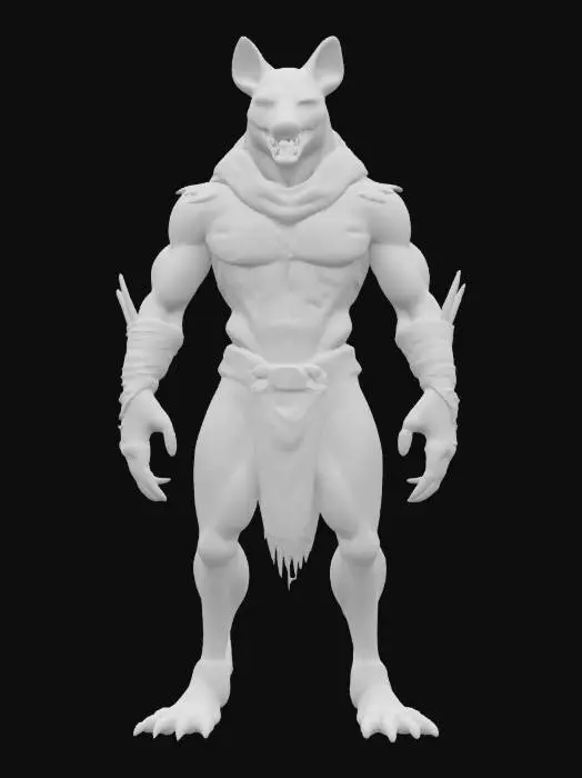 3D model for Hyena human hybrid 