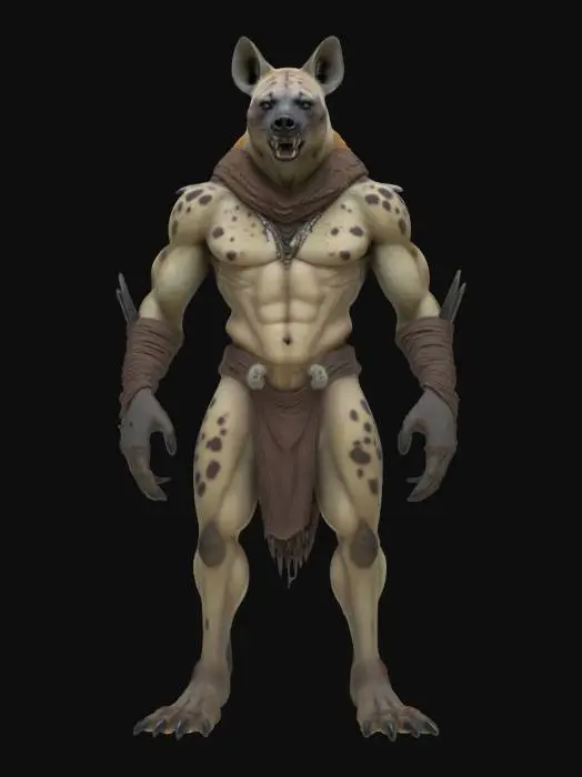 3D model for Hyena human hybrid 