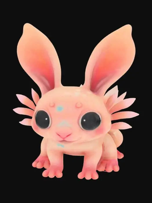 3D model for Bunny axolotl hybrid 