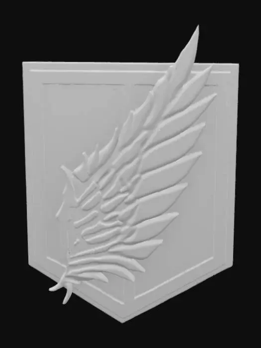 3D model for #emblem#, attack on titan emblem 