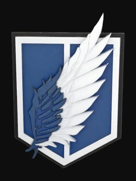 3D model for #emblem#, attack on titan emblem 