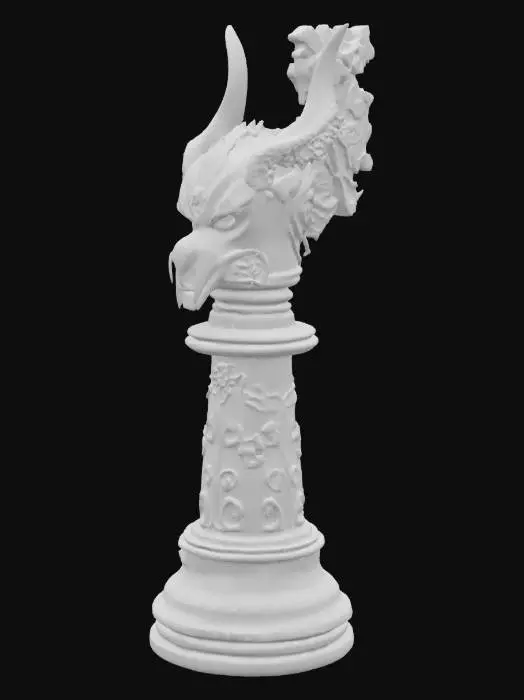 3D model for Armored chess piece bishop 