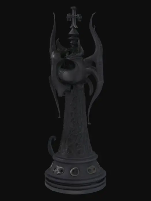 3D model for Hr giger inspired queen chess piece