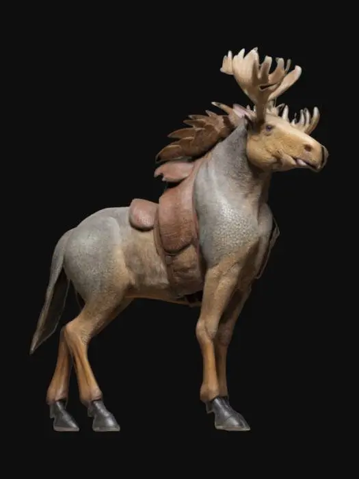 3D model for armadillo horse moose hybrid

