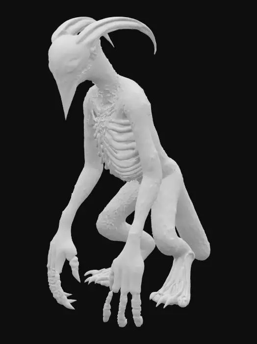 3D model for Furry Hr giger inspired creature